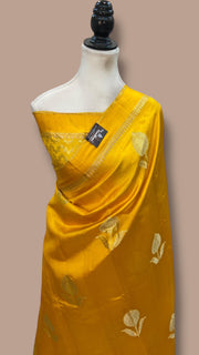 Pure Mango Silk Banarasi Handloom Saree - The Handlooms