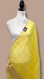 Pure kora Banarasi Handloom Dupatta - The Handlooms