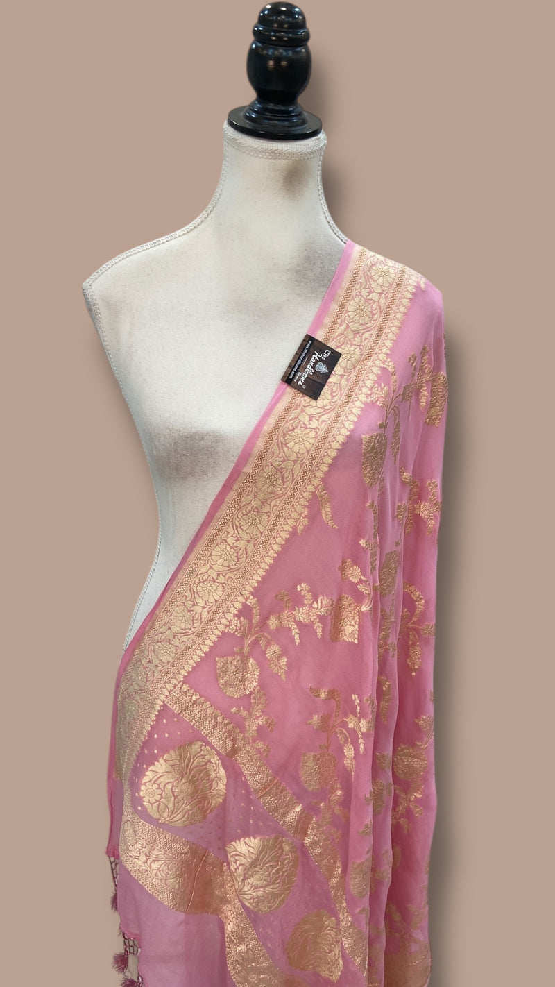 Pure Khaddi Georgette Handloom Dupatta - The Handlooms