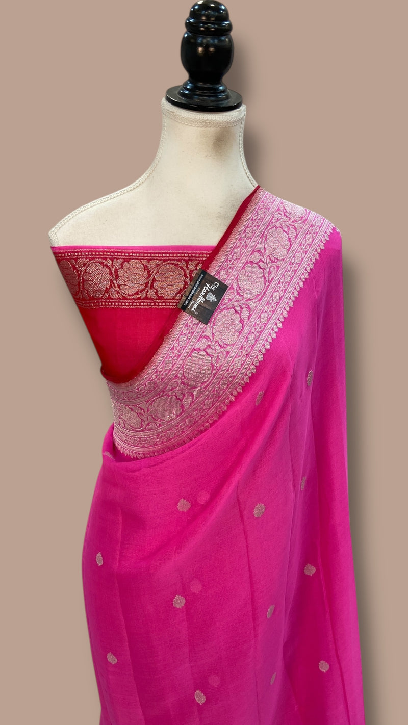 Pure Georgette Handloom Banarasi Saree