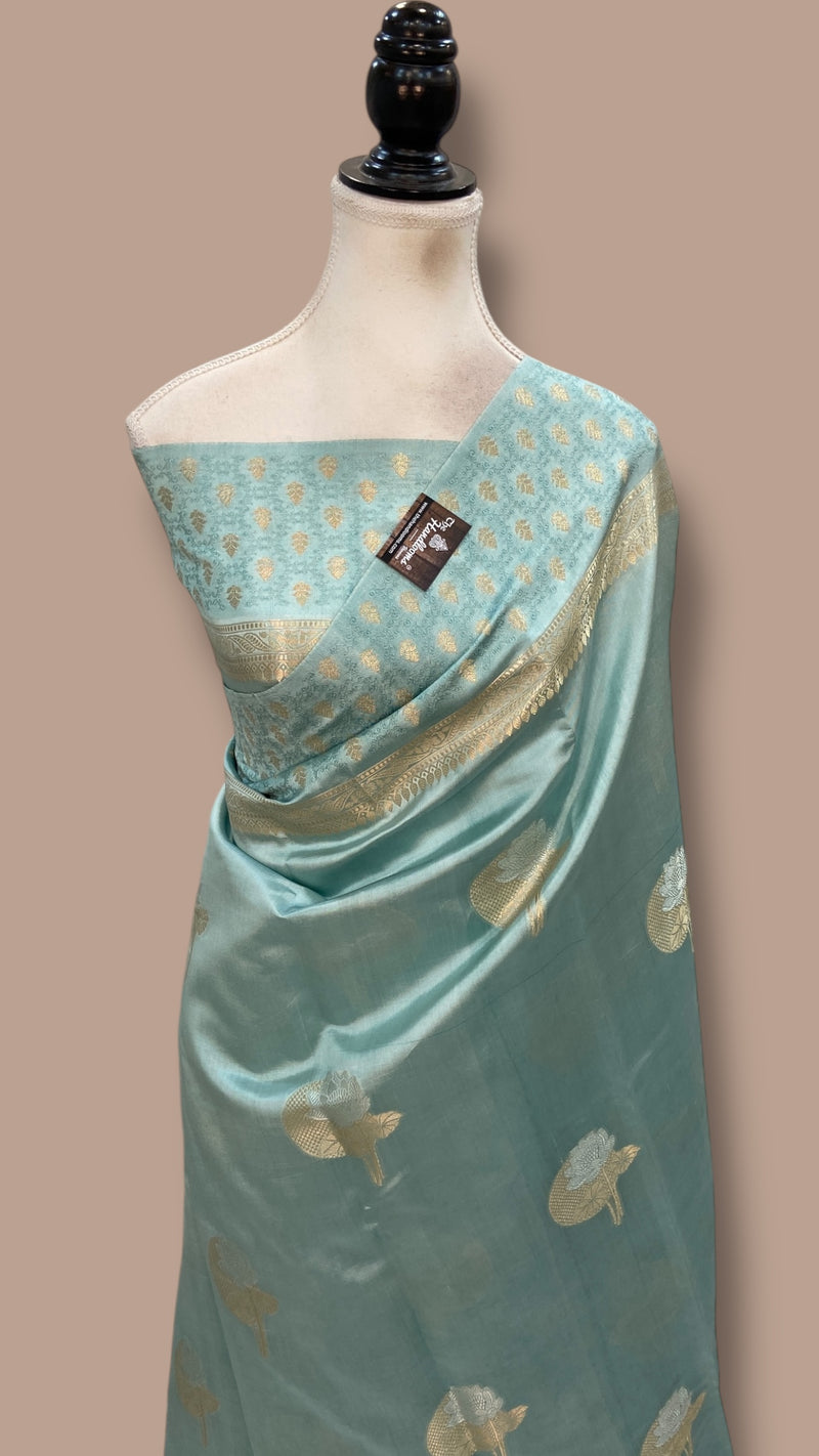 Pure Mango Silk Banarasi Handlokom Saree