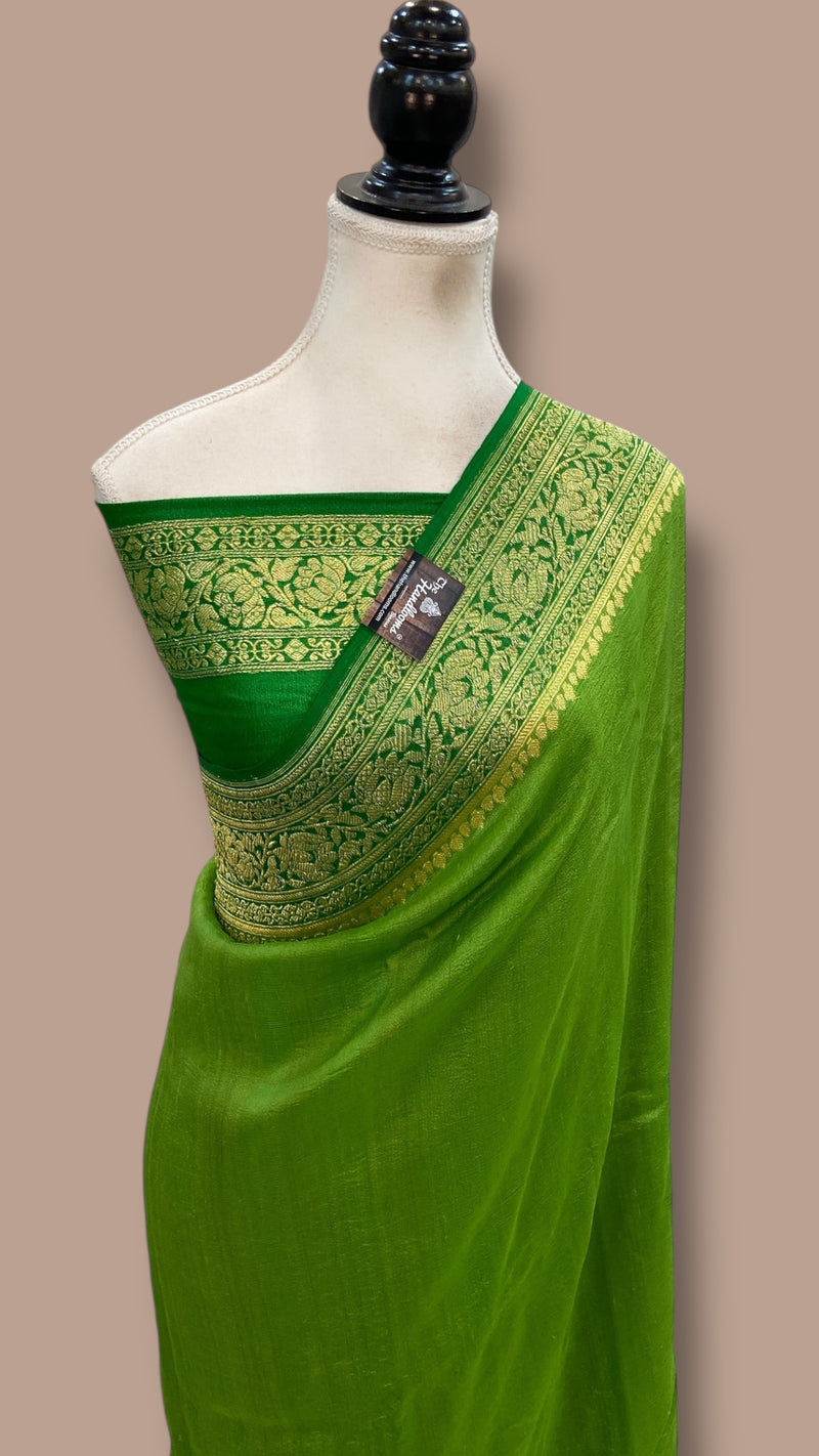 Tussar Georgette Handloom Banarasi Saree