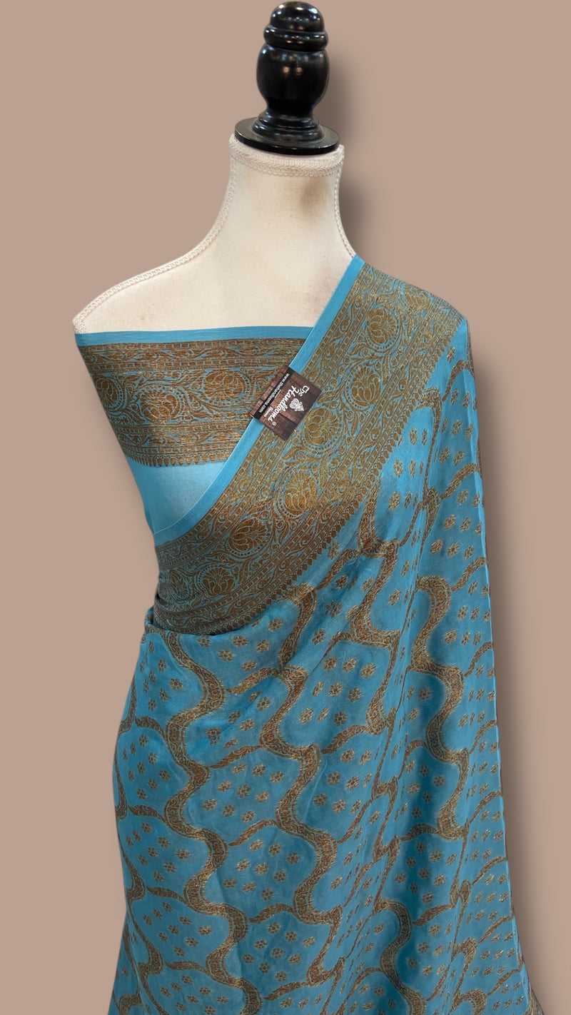 Pure Chiffon Khaddi Banarasi Saree