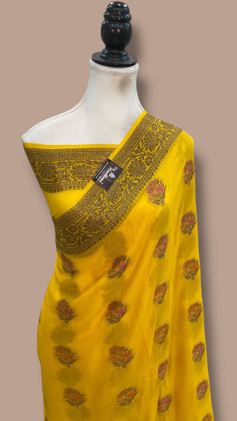 Pure Chiffon Khaddi Banarasi Saree