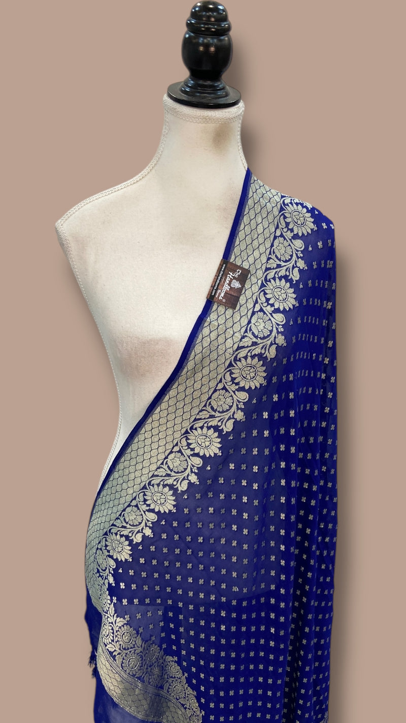 Pure Khaddi Georgette Handloom Dupatta