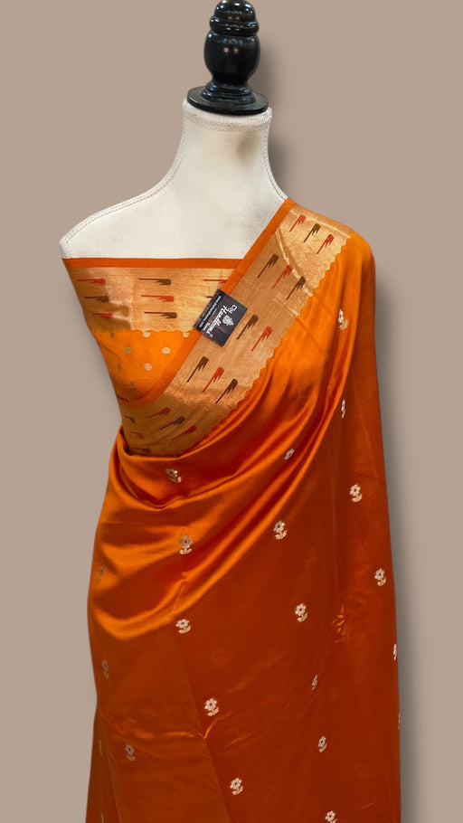 Pure Mango Silk Banarasi Handloom Saree - The Handlooms