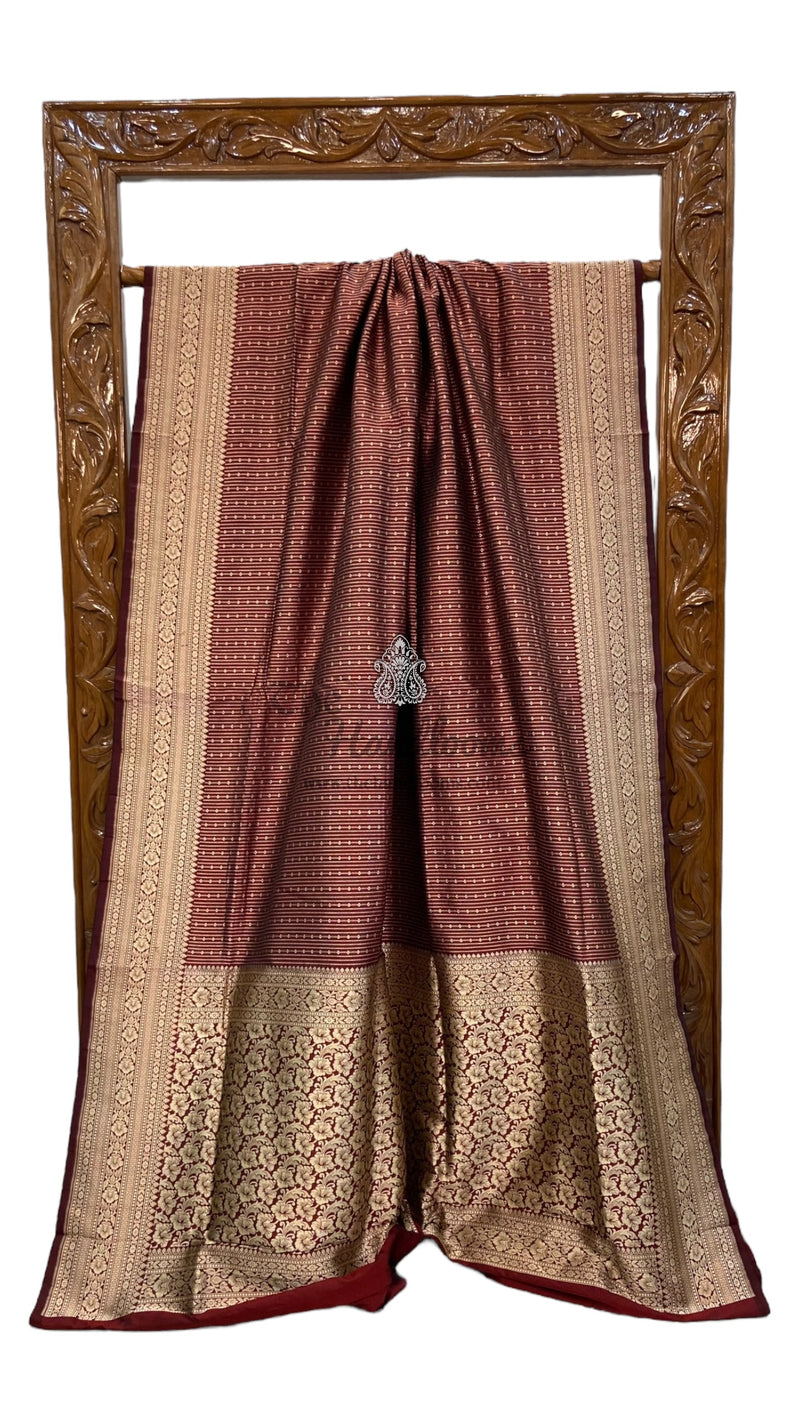 Pure Katan Silk Banarasi Handloom Saree - Tanchui Brocade - The Handlooms