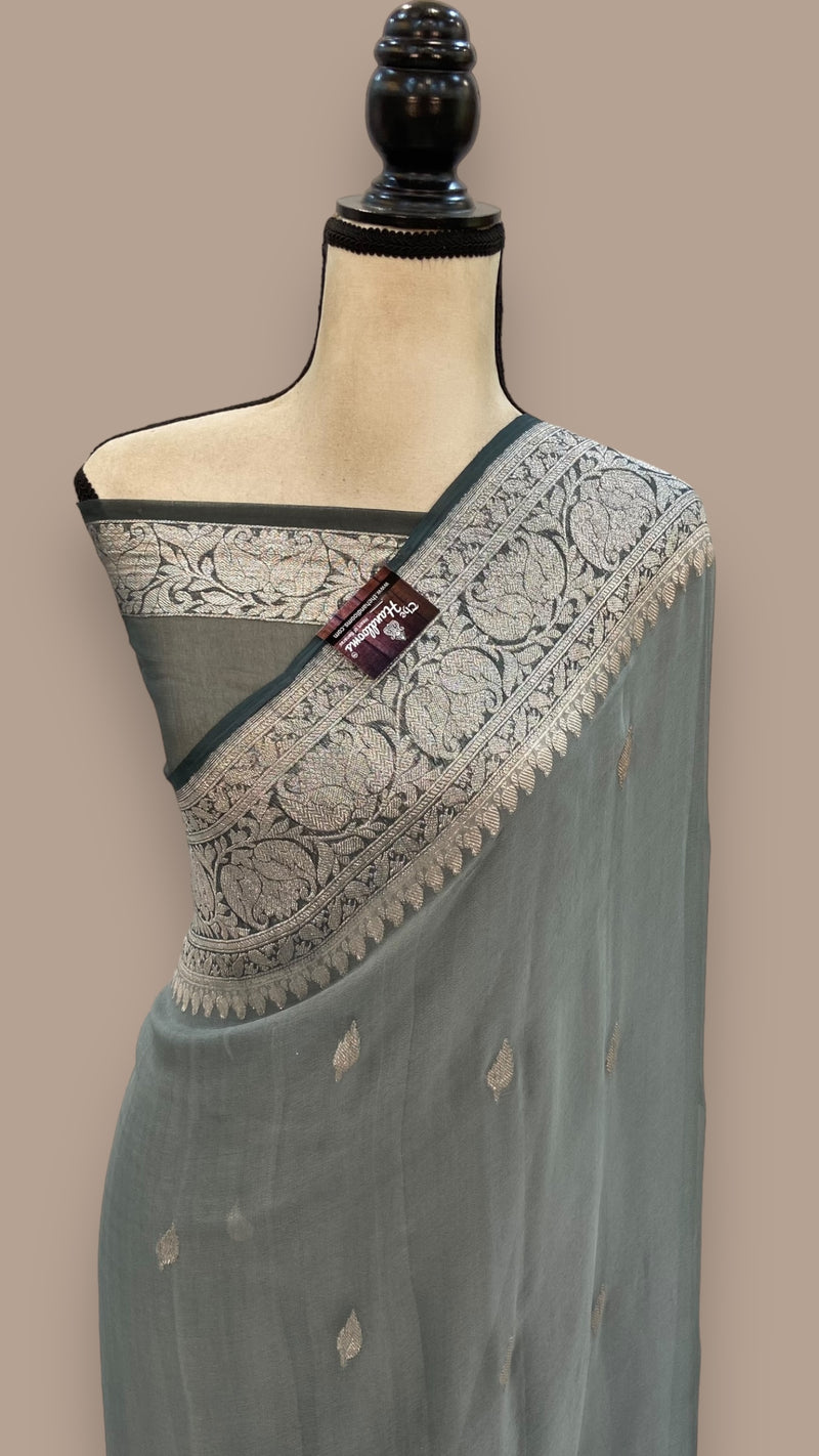 Pure Georgette Banarasi Saree - The Handlooms