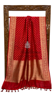 Pure Chiniya Silk Khaddi Handloom Banarasi Saree - The Handlooms