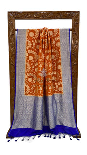 Pure Khaddi Georgette Handloom Banarasi Saree - Water zari - The Handlooms
