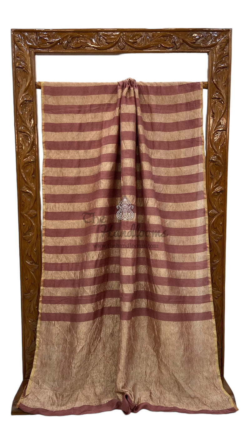 Pure Moonga Tissue Silk Banarasi Handloom Saree - The Handlooms