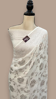 Khaddi Georgette Handloom Banarasi Saree - The Handlooms