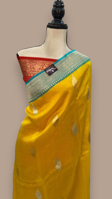 Pure Kora Handloom Banarasi Saree