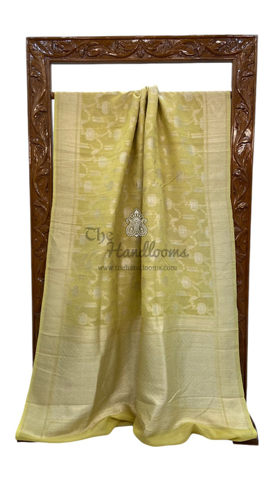 Tussar Georgette Handloom Banarasi Saree