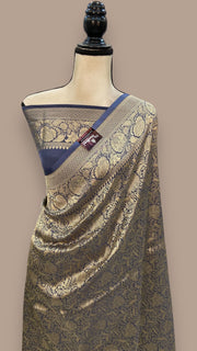 Pure Katan Silk Banarasi Handloom Saree - Tanchui Brocade - The Handlooms