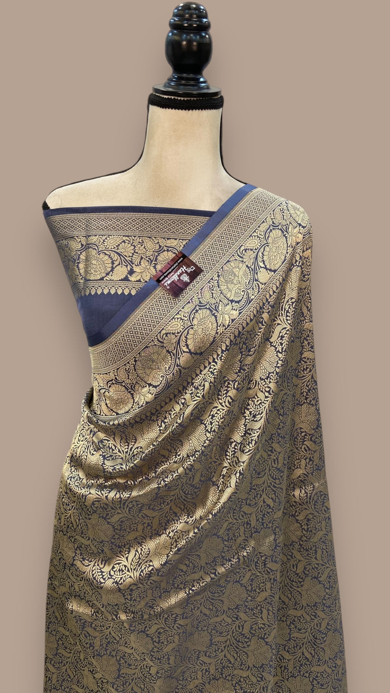 Pure Katan Silk Banarasi Handloom Saree - Tanchui Brocade - The Handlooms