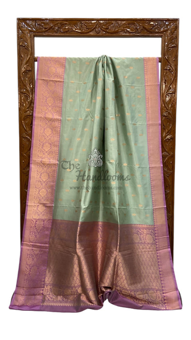 Pure Katan Silk Banarasi Handloom Saree - All over Kadua motifs