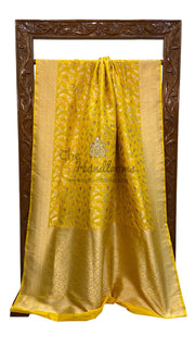 Pure Katan Silk Banarasi Handloom Saree - All over Jaal work with Meenakari - The Handlooms