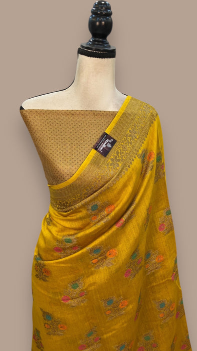 Moonga Georgette Handloom Banarasi Saree