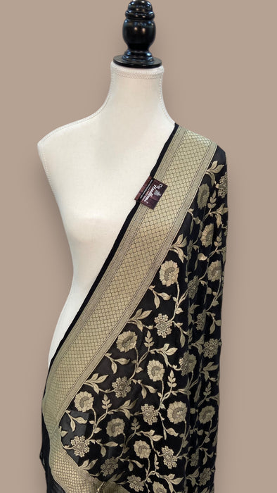 Khaddi Georgette Handloom Banarasi Dupatta