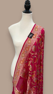 Khaddi Georgette Handloom Banarasi Dupatta - The Handlooms