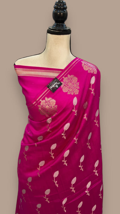 Moonga Georgette Handloom Banarasi Saree