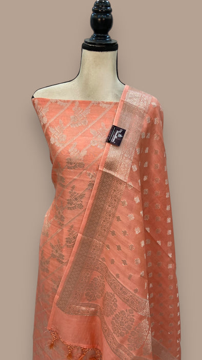 Pure Chanderi Cotton Banarasi Dress material