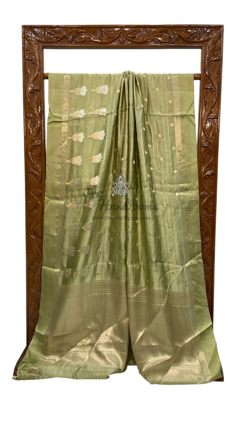 Pure Mango Silk Banarasi Handloom Saree - The Handlooms