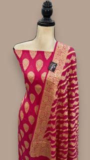 Pure Chiffon Khaddi Banarasi Dress material - The Handlooms