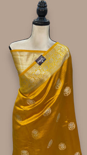 Pure Mango Silk Banarasi Handloom Saree - The Handlooms