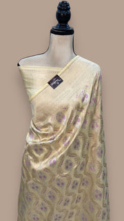 Nita Ambani Pure Katan Silk Banarasi Handloom Saree - All over Jaal work - With Meenakari - The Handlooms