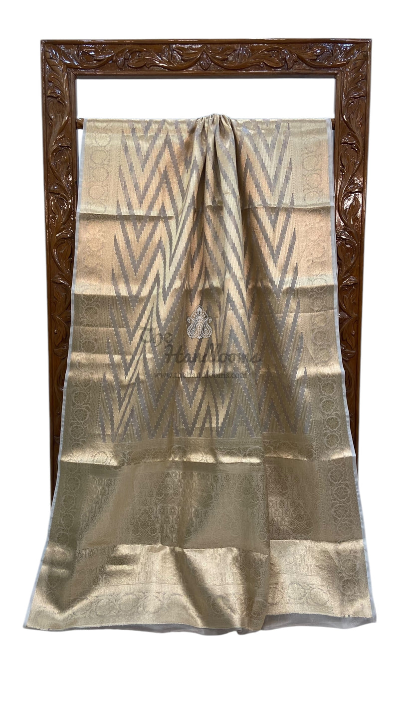 Pure Kora Tissue Handloom Banarasi Saree - The Handlooms