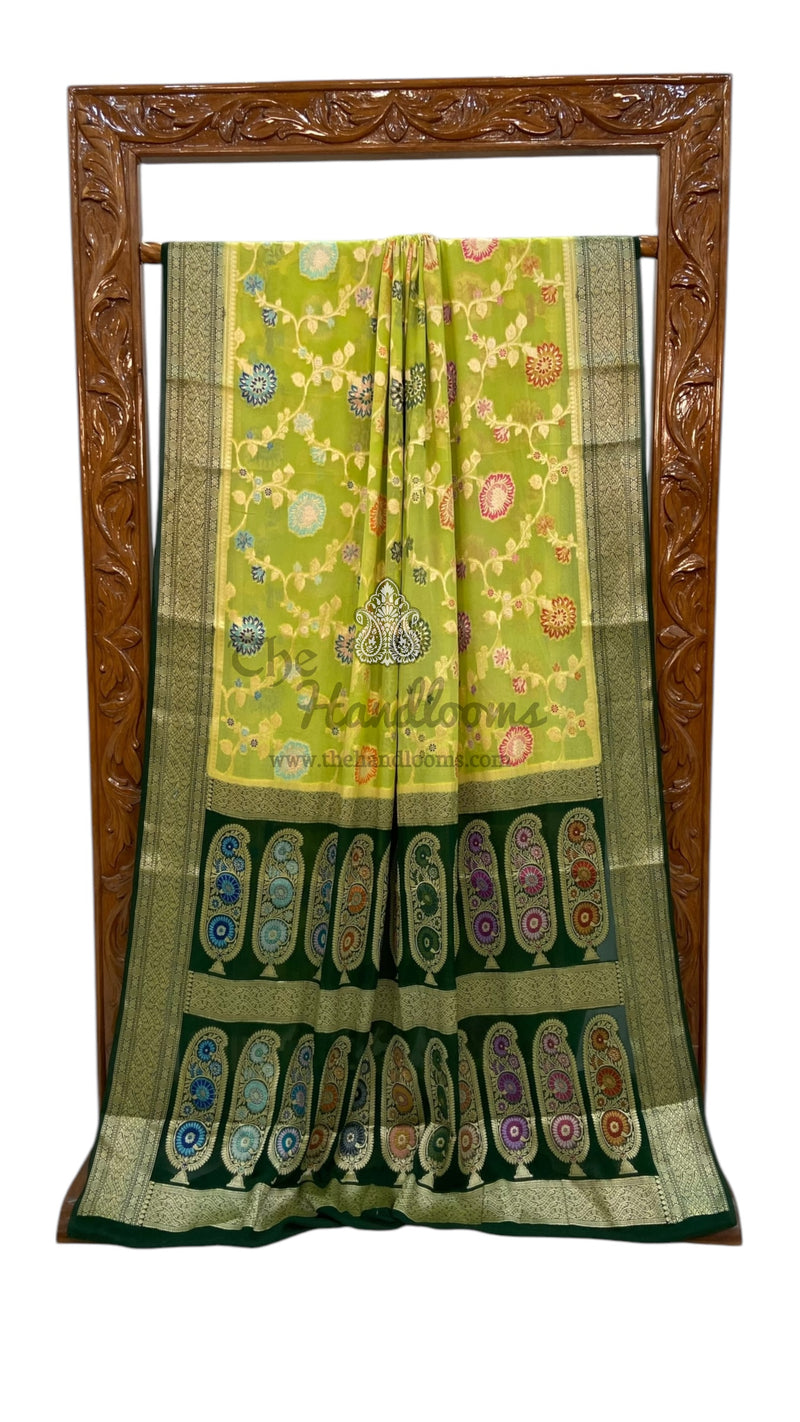 Pure Crepe Georgette Banarasi Saree - The Handlooms