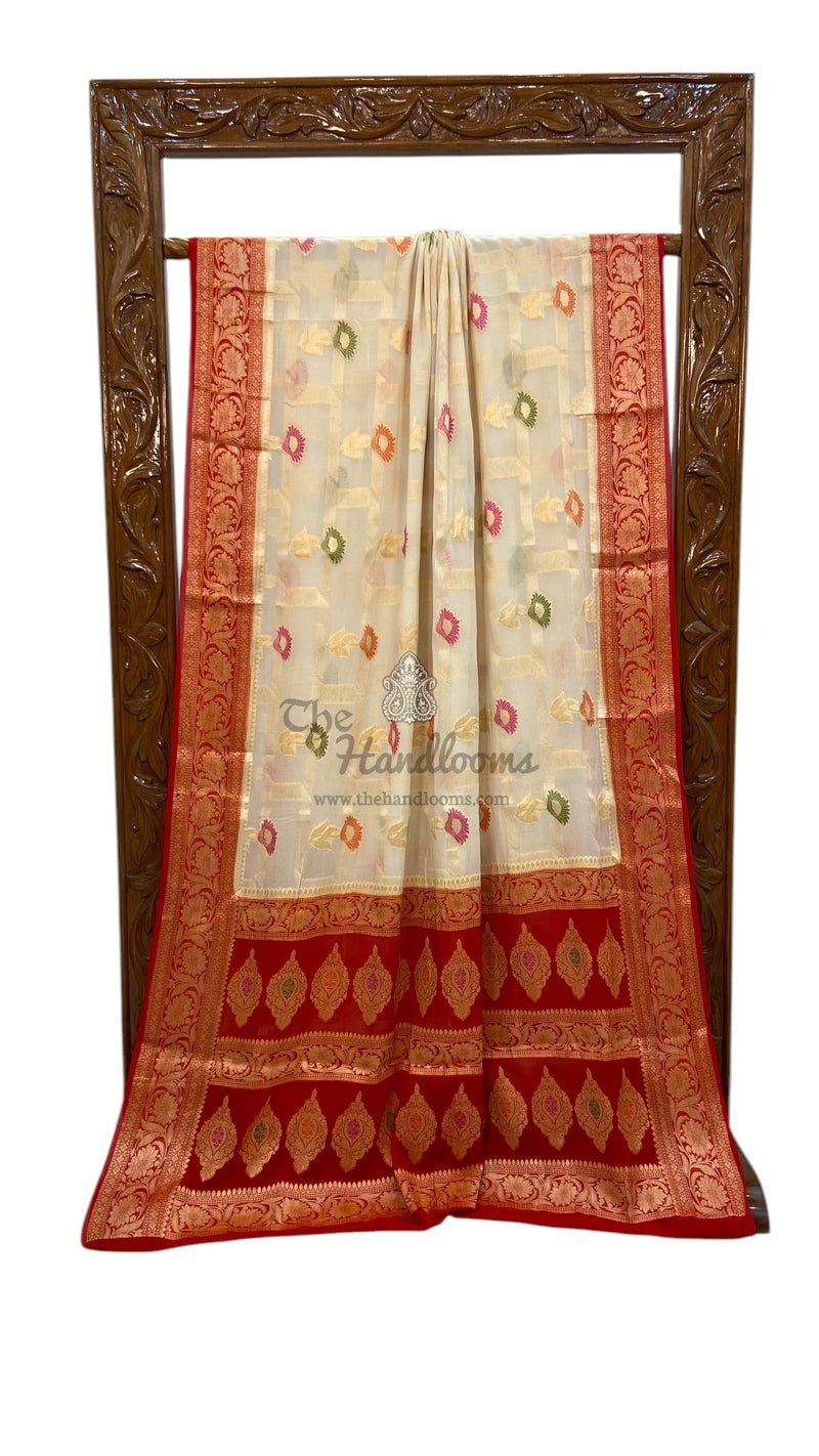 Pure Crepe Georgette Banarasi Saree - The Handlooms