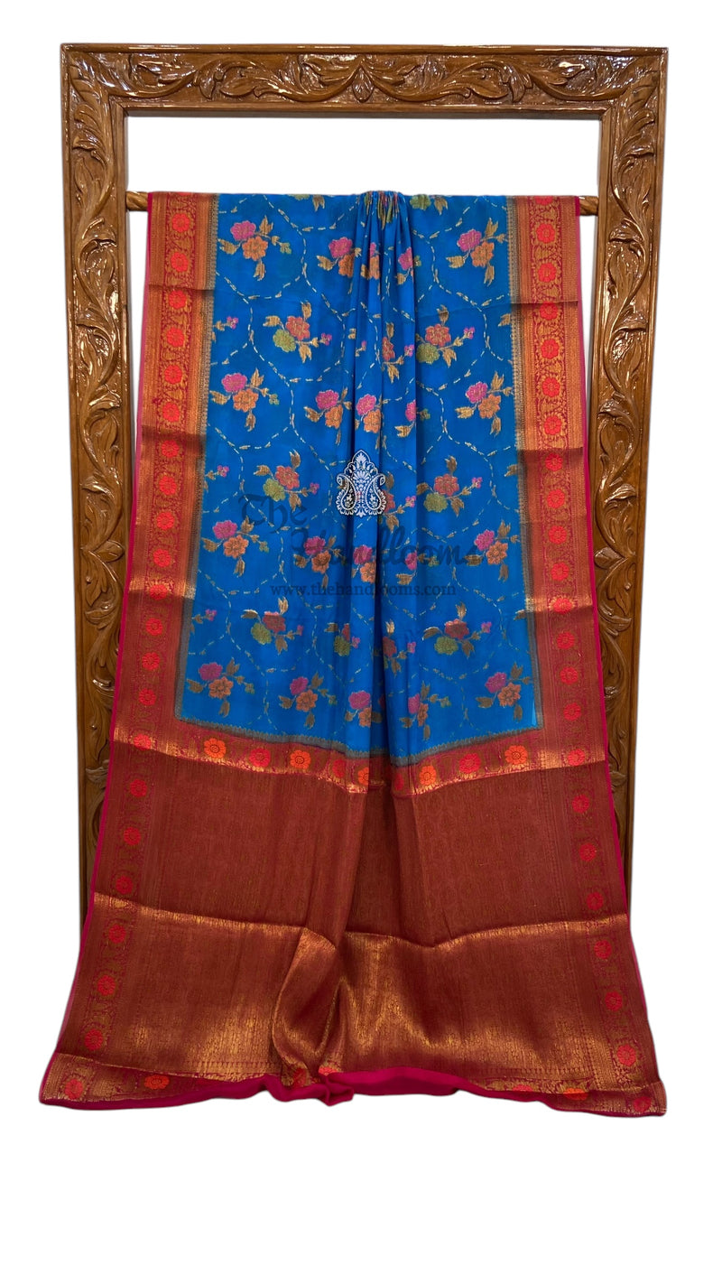 Pure Chiffon Khaddi Banarasi Saree - The Handlooms
