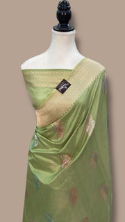 Pure Katan Silk Banarasi Handloom Saree - All over meenakari Kadua Buta - The Handlooms