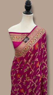Pure Chiffon Khaddi Banarasi Saree - The Handlooms