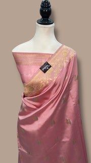 Pure Katan Silk Banarasi Handloom Saree - All over Kadua motifs - The Handlooms