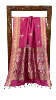 Pure Mushroo Silk Handloom Banarasi Saree - The Handlooms