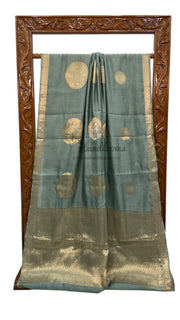 Pure Kota Chex silk Banarasi Handloom Saree - The Handlooms