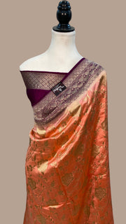 Pure Dupion Silk Banarasi Handloom Saree - The Handlooms