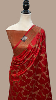 Pure Mango Silk Banarasi Handloom Saree - The Handlooms