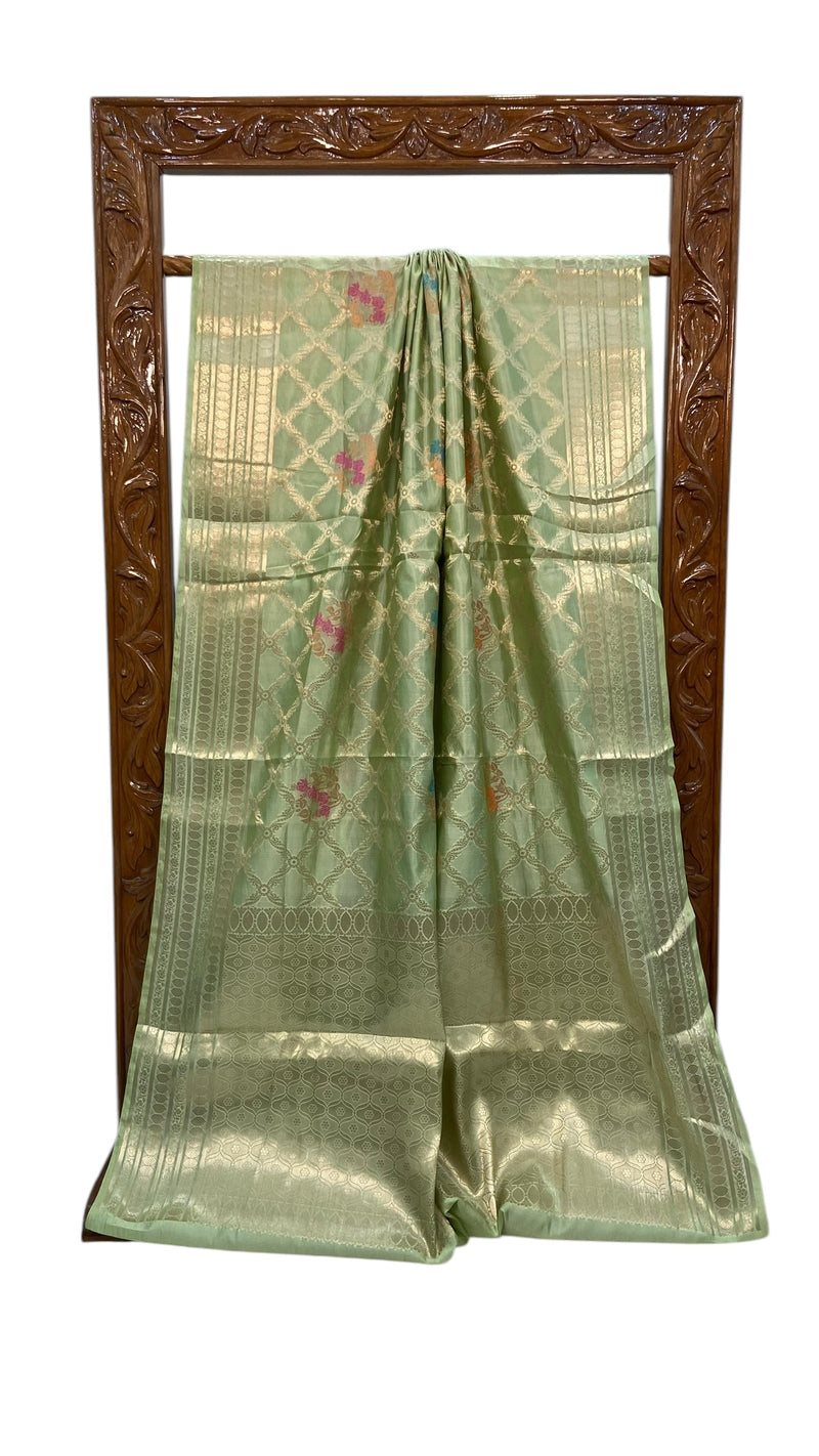 Pure Mango Silk Banarasi Handloom Saree - The Handlooms