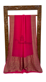 Pure Khaddi Georgette Handloom Banarasi Saree - The Handlooms