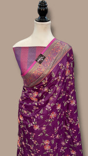 Tussar Silk Handloom Banarasi Saree With Chikankari - The Handlooms