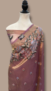 Pure Tissue Handloom Banarasi Saree With Chikankari - The Handlooms