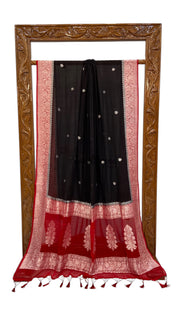 Pure Georgette Banarasi Handloom Saree - The Handlooms