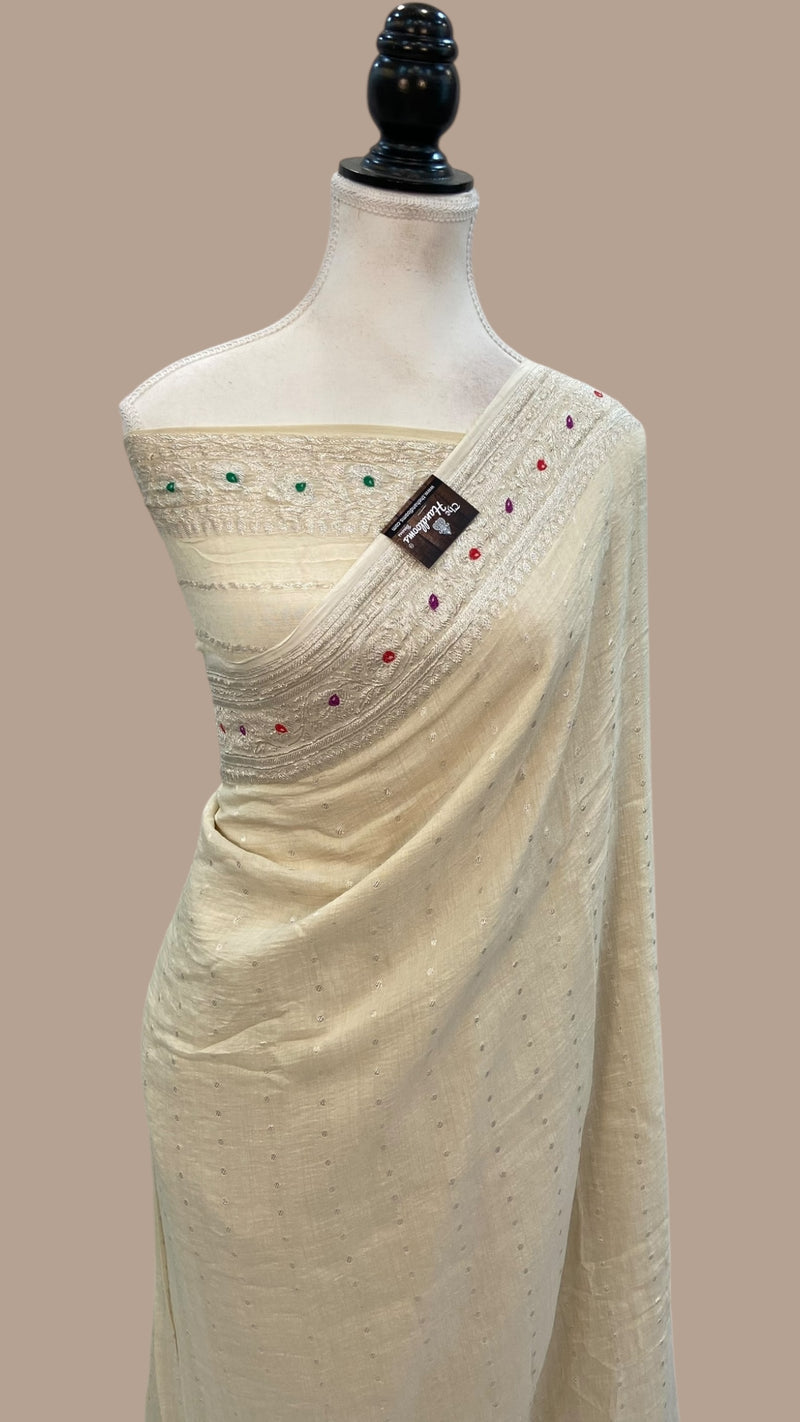 Moonga Georgette Handloom Banarasi Saree - The Handlooms