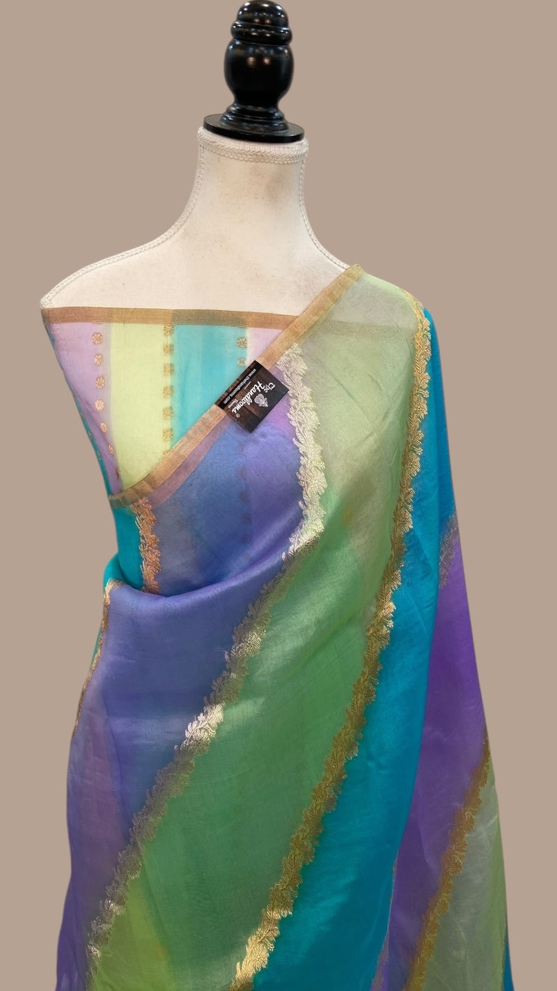 Rangkat Pure Kora Handloom Banarasi Saree - The Handlooms