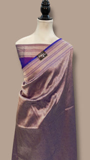 Regal Pure Katan Silk Banarasi Saree – Handwoven Tanchui Brocade - The Handlooms